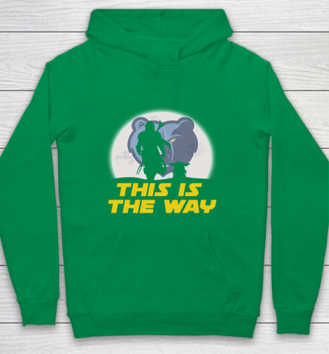 Memphis Grizzlies NBA Basketball Star Wars Yoda And Mandalorian This Is The Way Youth Hoodie 4