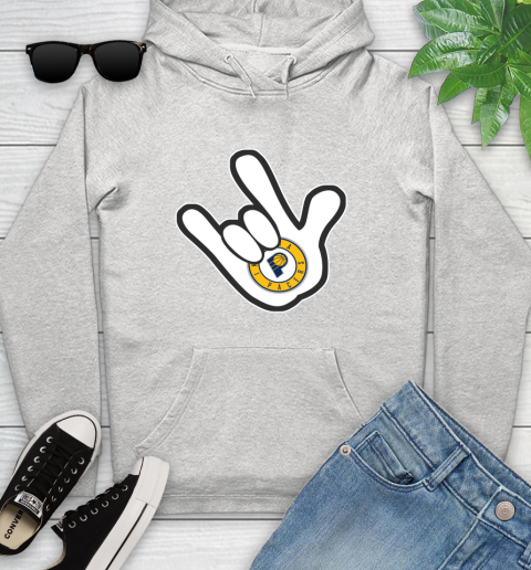 Indiana Pacers NBA Basketball Mickey Rock Hand Disney Youth Hoodie