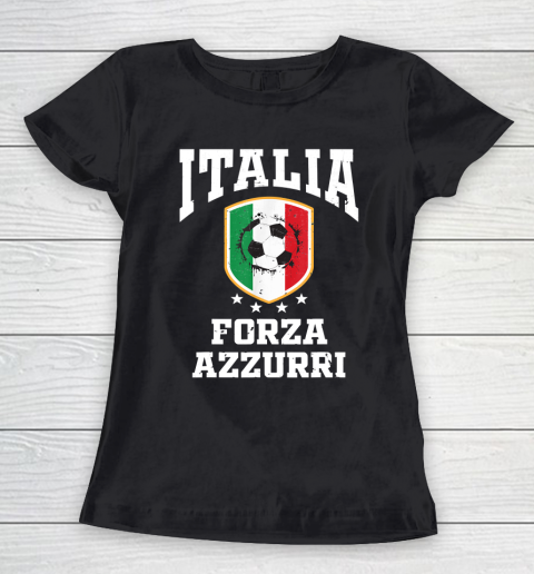 Forza Azzurri Jersey Football 2021 2020 National Team Italia Women's T-Shirt