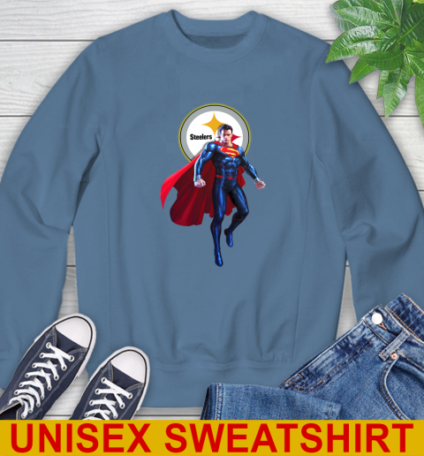 NFL Superman DC Sports Football Pittsburgh Steelers Sweatshirt 8