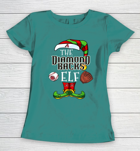 Arizona Diamondbacks Christmas ELF Funny MLB Women's T-Shirt 10
