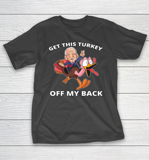 Make Thanksgiving Great Again Funny Biden Riding a Turkey T-Shirt