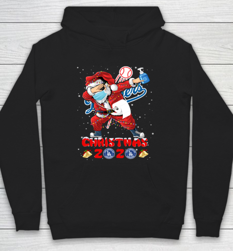 Los Angeles Dodgers Funny Santa Claus Dabbing Christmas 2020 MLB Hoodie