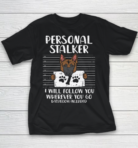 Personal Stalker German Shepherd Funny K9 Pet Dog Lover Gift Youth T-Shirt