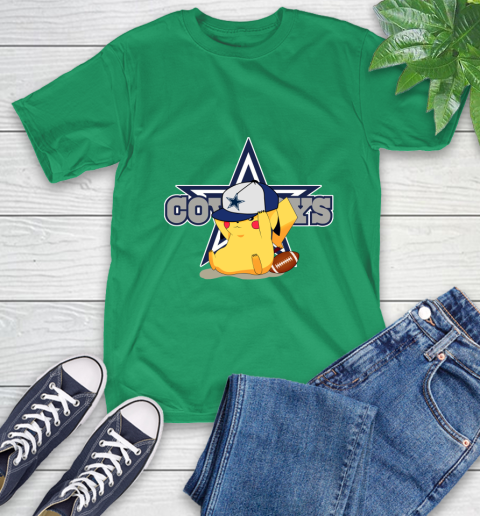 NFL Pikachu Football Sports Dallas Cowboys T-Shirt 7
