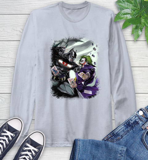 San Francisco 49ers NFL Football Batman Fighting Joker DC Comics Long Sleeve T-Shirt 7 San Francisco 49ers NFL Football Batman Fighting Joker DC Comics Long Sleeve T-Shirt - Image 7