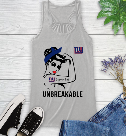 NFL New York Giants Girl Unbreakable Football Sports Racerback Tank