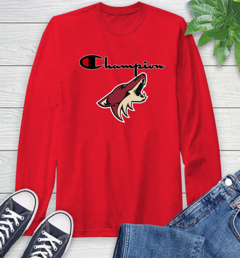NHL Hockey Arizona Coyotes Champion Shirt Long Sleeve T-Shirt 9