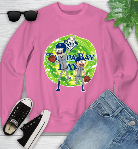 MLB Tampa Bay Rays Rick And Morty Baseball Sports Youth Sweatshirt 7