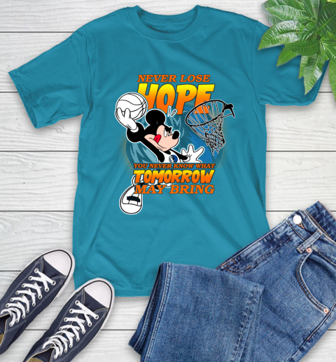 Dallas Mavericks NBA Basketball Mickey Disney Never Lose Hope T-Shirt 9