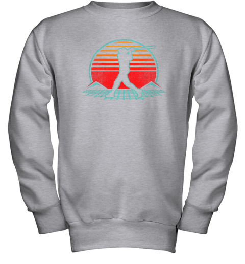 j44o baseball retro vintage 80s style coach player gift youth sweatshirt 47 front sport grey