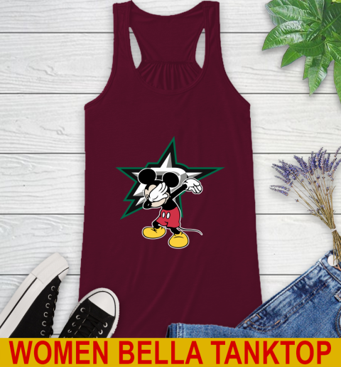 Dallas Stars NHL Hockey Dabbing Mickey Disney Sports Racerback Tank 3