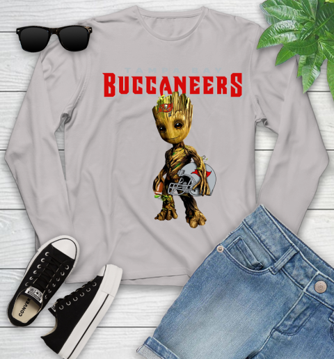 Tampa Bay Buccaneers NFL Football Groot Marvel Guardians Of The Galaxy Youth Long Sleeve 12