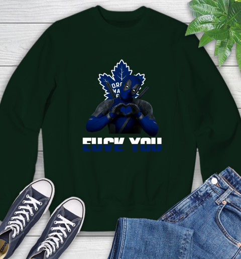 NHL Toronto Maple Leafs Deadpool Love You Fuck You Hockey Sports Sweatshirt 12