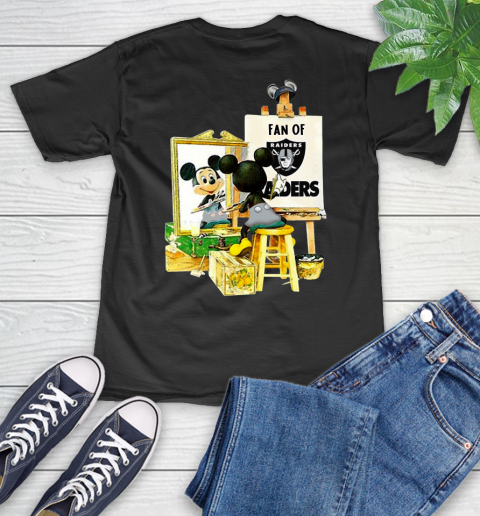 NFL Football Oakland Raiders Mickey Drawing Shirt 46