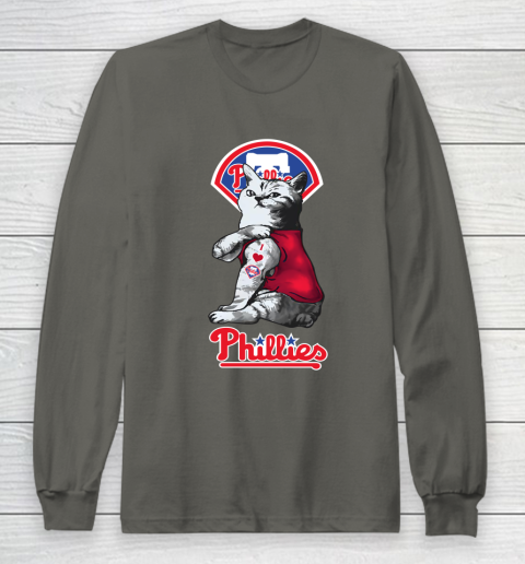 MLB Baseball My Cat Loves Philadelphia Phillies Long Sleeve T-Shirt 5