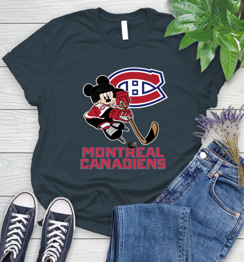 NHL Montreal Canadiens Mickey Mouse Disney Hockey T Shirt Women's T-Shirt 8
