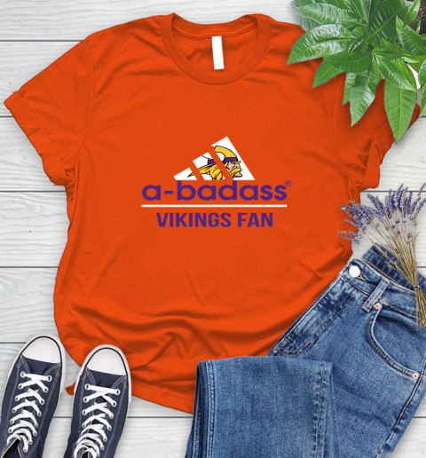 Minnesota Vikings NFL Football A Badass Adidas Adoring Fan Sports (1) Women's T-Shirt 3