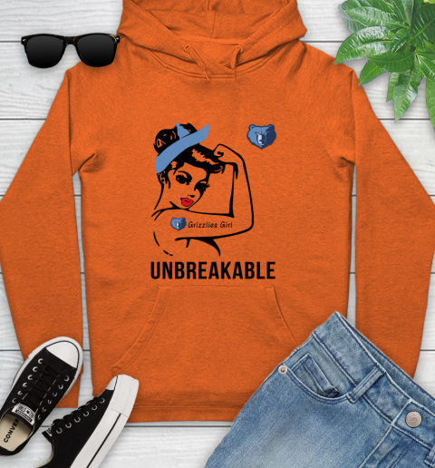 NBA Memphis Grizzlies Girl Unbreakable Basketball Sports Youth Hoodie 3