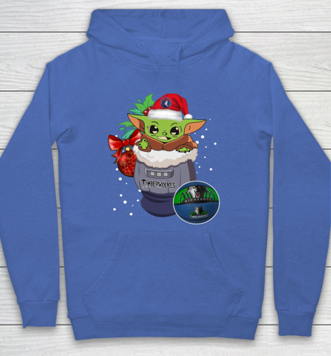 Minnesota Timberwolves Christmas Baby Yoda Star Wars Funny Happy NBA Hoodie 9