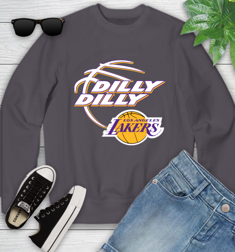 NBA Los Angeles Lakers Dilly Dilly Basketball Sports Youth Sweatshirt 6