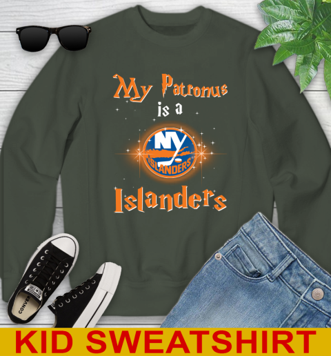 NHL Hockey Harry Potter My Patronus Is A New York Islanders Youth Sweatshirt 8