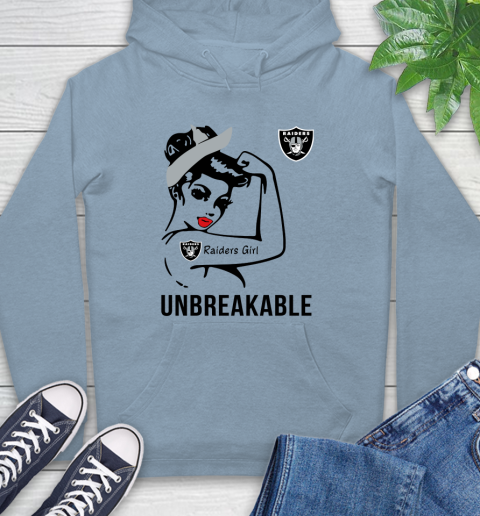 NFL Oakland Raiders Girl Unbreakable Football Sports Hoodie 6