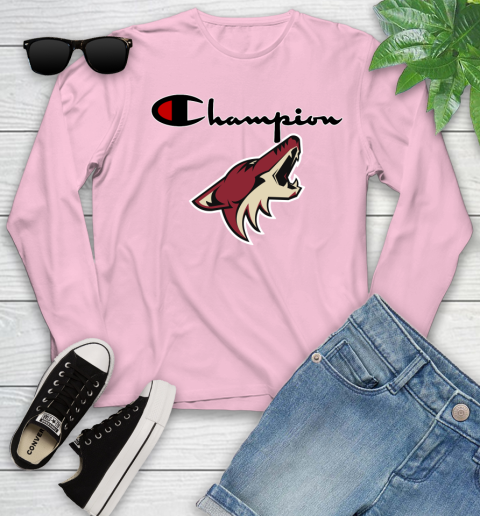 NHL Hockey Arizona Coyotes Champion Shirt Youth Long Sleeve 8