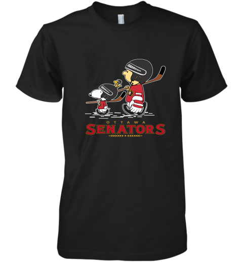 Let's Play Ottawa Senators Ice Hockey Snoopy NHL Premium Men's T-Shirt