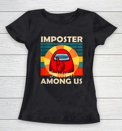 Impostor Among us funny vintage game sus Women's T-Shirt