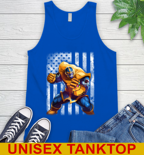 NHL Hockey Colorado Avalanche Thanos Marvel American Flag Shirt Tank Top - Image 5