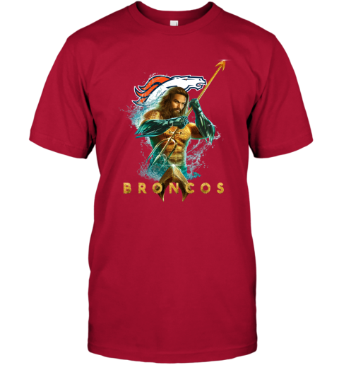 NFL Denver Broncos Aquaman DC Football Sports vYQBlBWQKVk classic t shirt 2 95 151514 front red