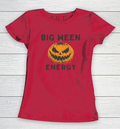 Halloween Pumpkin Head Big Ween Energy Spooky Women's T-Shirt 6