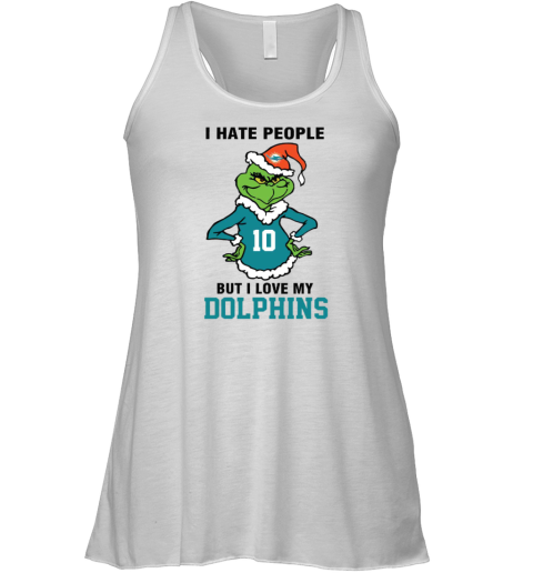 I Hate People But I Love My Dolphins Miami Dolphins NFL Teams Racerback Tank