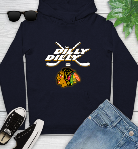 NHL Chicago Blackhawks Dilly Dilly Hockey Sports Youth Hoodie 4
