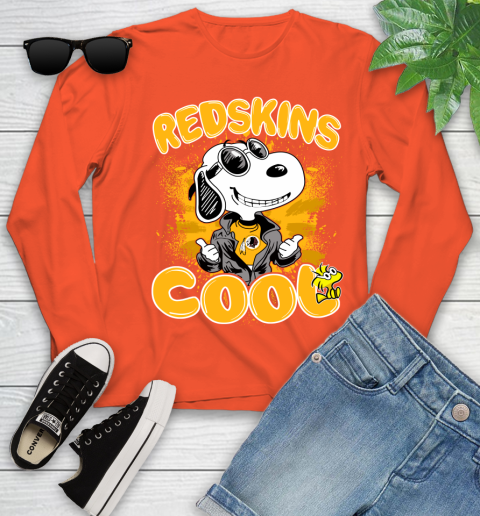 NFL Football Washington Redskins Cool Snoopy Shirt Youth Long Sleeve 3