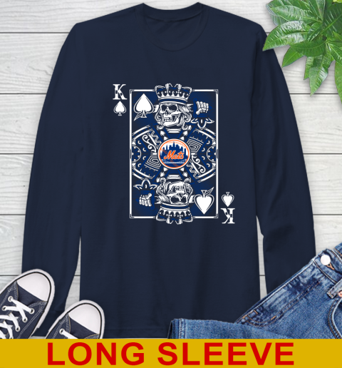 New York Mets MLB Baseball The King Of Spades Death Cards Shirt Long Sleeve T-Shirt 3
