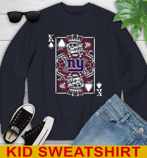 New York Giants NFL Football The King Of Spades Death Cards Shirt Youth Sweatshirt 2
