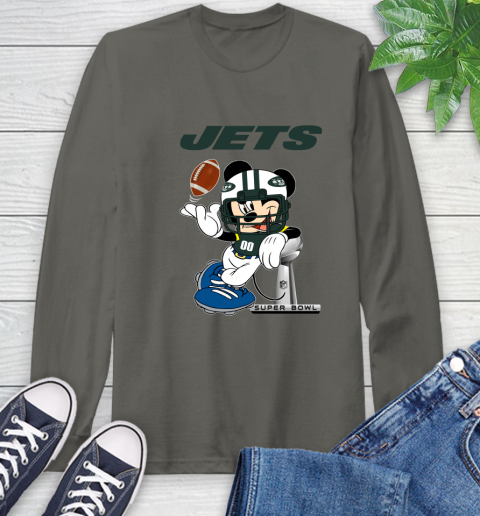NFL New York Jets Mickey Mouse Disney Super Bowl Football T Shirt Long Sleeve T-Shirt 8