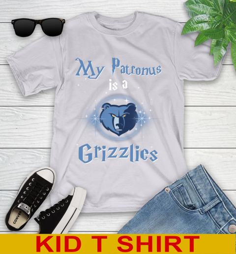 NBA Basketball Harry Potter My Patronus Is A Memphis Grizzlies Youth T-Shirt 4