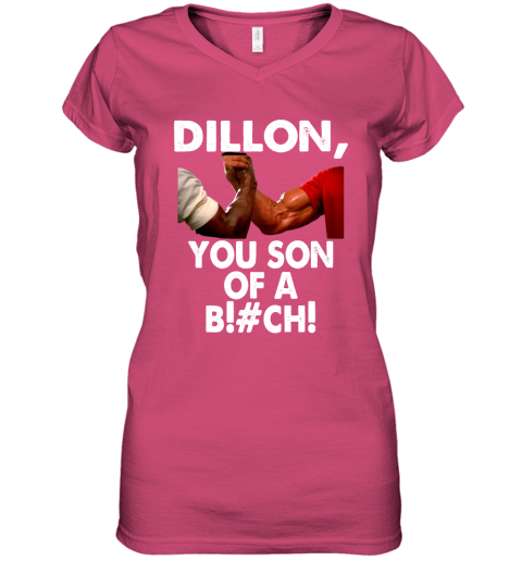 lyn2 dillon you son of a bitch predator epic handshake shirts women v neck t shirt 39 front heliconia