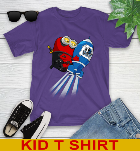 NBA Basketball Dallas Mavericks Deadpool Minion Marvel Shirt Youth T-Shirt 3