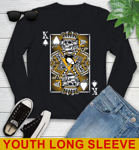 Pittsburgh Penguins NHL Hockey The King Of Spades Death Cards Shirt Youth Long Sleeve