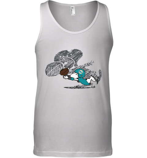 Miami Dolphins Snoopy Plays The Football Game Tank Top