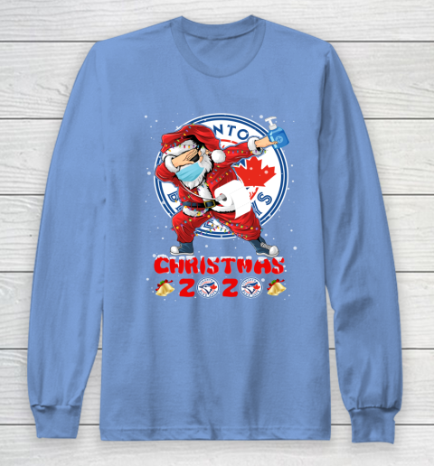 Toronto Blue Jays Funny Santa Claus Dabbing Christmas 2020 MLB Long Sleeve T-Shirt 8