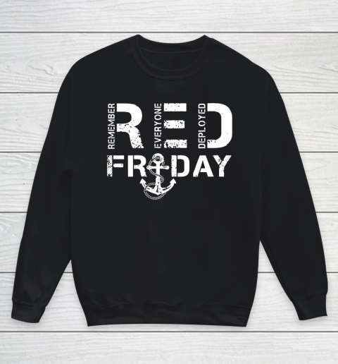 On Fridays We Wear Red Friday Military Navy Soldiers Youth Sweatshirt