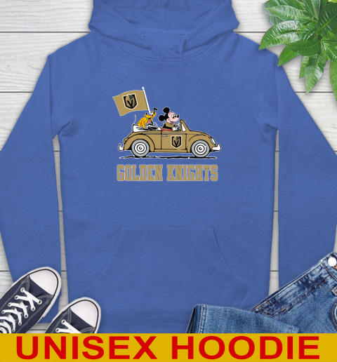NHL Hockey Vegas Golden Knights Pluto Mickey Driving Disney Shirt Hoodie - Image 10