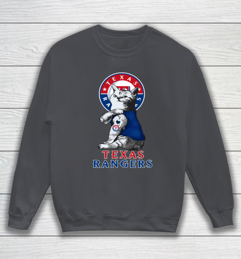 MLB Baseball My Cat Loves Texas Rangers Sweatshirt 4