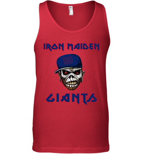 NFL New York Giants Iron Maiden Rock Band Music Football Sports 95mYHJ7THtS unisex tank 17 95 151514 front red