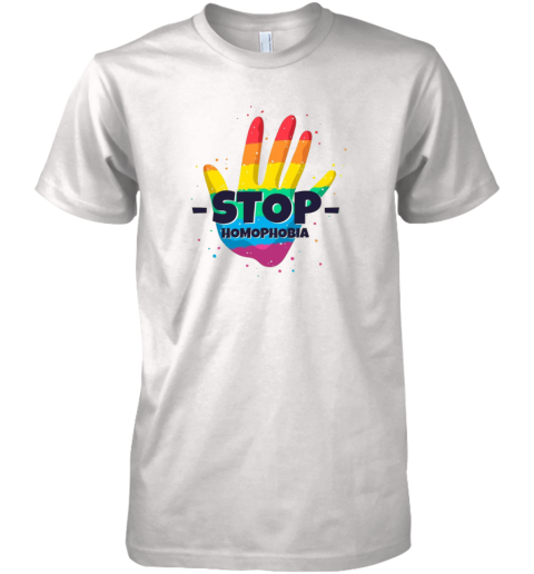 Stop Homophobia Illustration Premium Men's T-Shirt